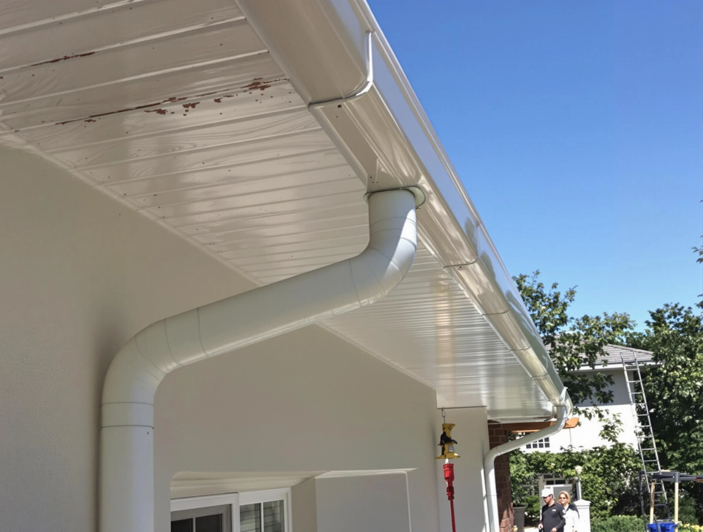 On-site seamless gutter fabrication by South Euclid Roofing Company in South Euclid, OH